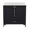 Flash Furniture Haven 36 Inch Bathroom Vanity w/Sink, Storage Cabinet w/Soft Close Doors and Bottom Drawer, Black FS-BN-4-36-KD-BK-GG - alternate 9